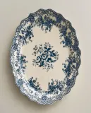 Zara Home блюдо сервировочное из фаянса, цвет синий, 40 см — фото 1