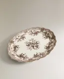 Zara Home блюдо сервировочное из фаянса, цвет синий, 40 см — фото 8