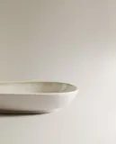 Zara Home тарелка из каменной керамики, цвет бежевый, 14 см — фото 3