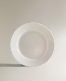 Zara Home тарелка пирожковая из костяного фарфора, цвет белый, 15.2 см — фото 4