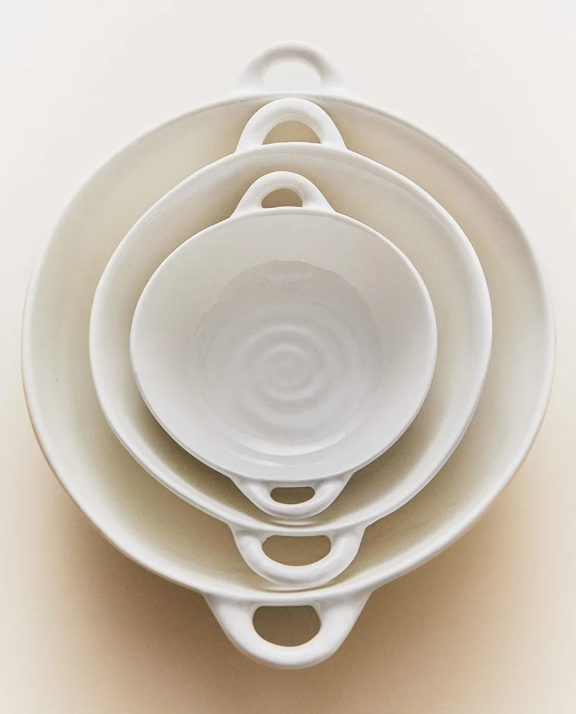 Zara Home блюдо сервировочное из фарфора, цвет белый, 17.3 см
