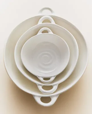 Zara Home блюдо сервировочное из фарфора, цвет белый, 17.3 см