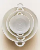 Zara Home блюдо сервировочное из фарфора, цвет белый, 17.3 см — фото 1