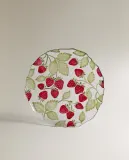 Zara Home тарелка десертная из стекла, цвет бордовый, 21 см — фото 3