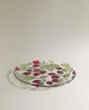 Zara Home тарелка десертная из стекла, цвет бордовый, 21 см — фото 4