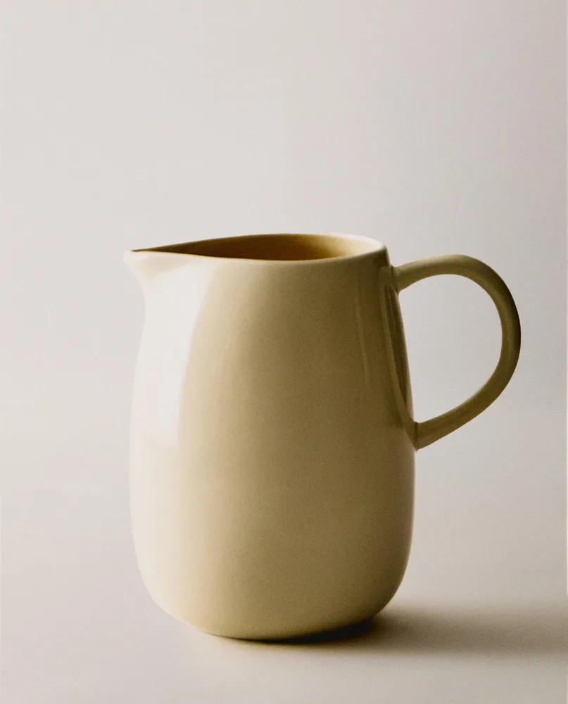 Zara Home кувшин из каменной керамики, цвет кремовый, 12.4 см