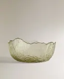 Zara Home блюдо сервировочное из стекла, цвет зелёный, 20.3 см — фото 3