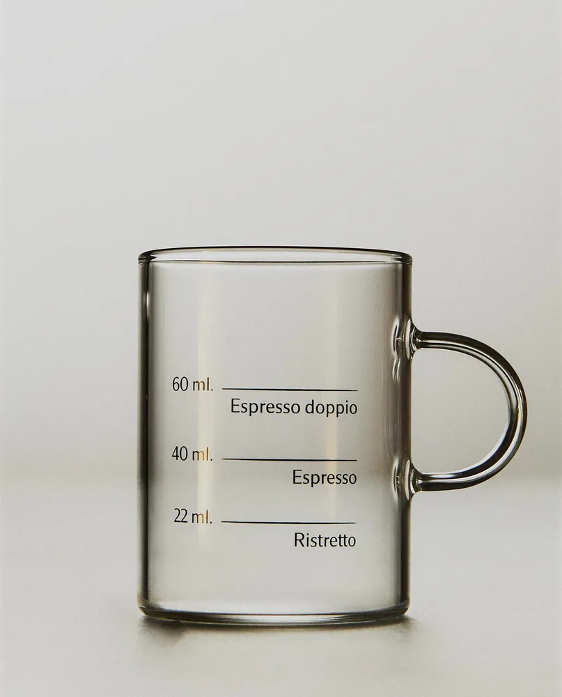 Zara Home чашка из боросиликатного стекла, цвет прозрачный, 6.5 см