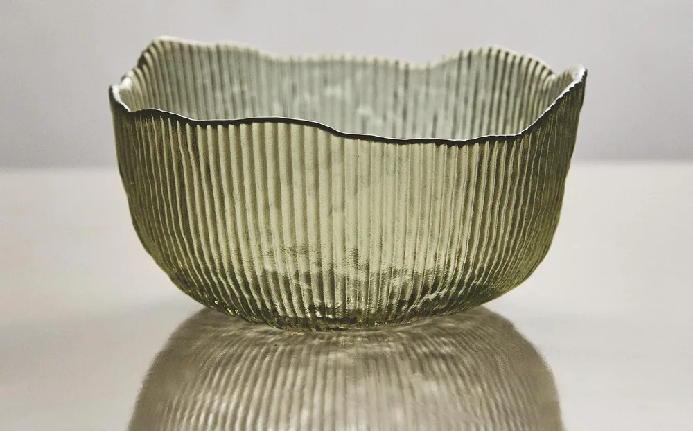 Zara Home миска из стекла, цвет зелёный, 13.3 см