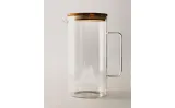 Zara Home кувшин из боросиликатного стекла, цвет прозрачный, 20 см — фото 3