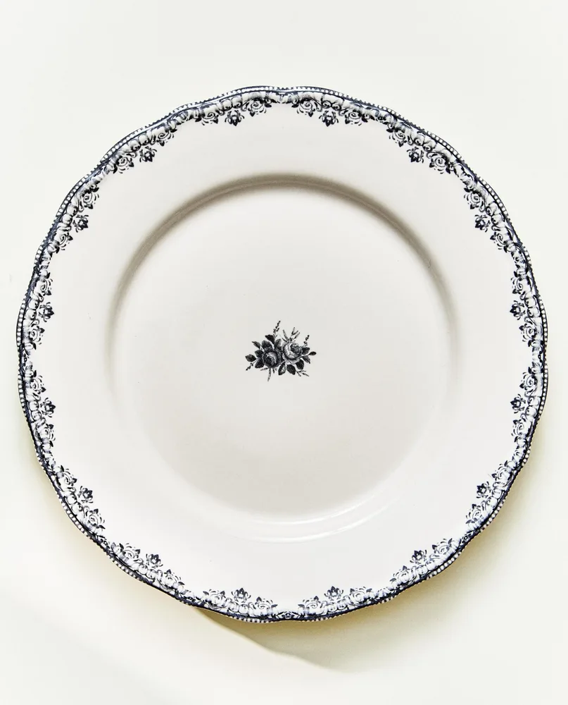 Zara Home тарелка обеденная из фаянса, цвет синий, 27 см