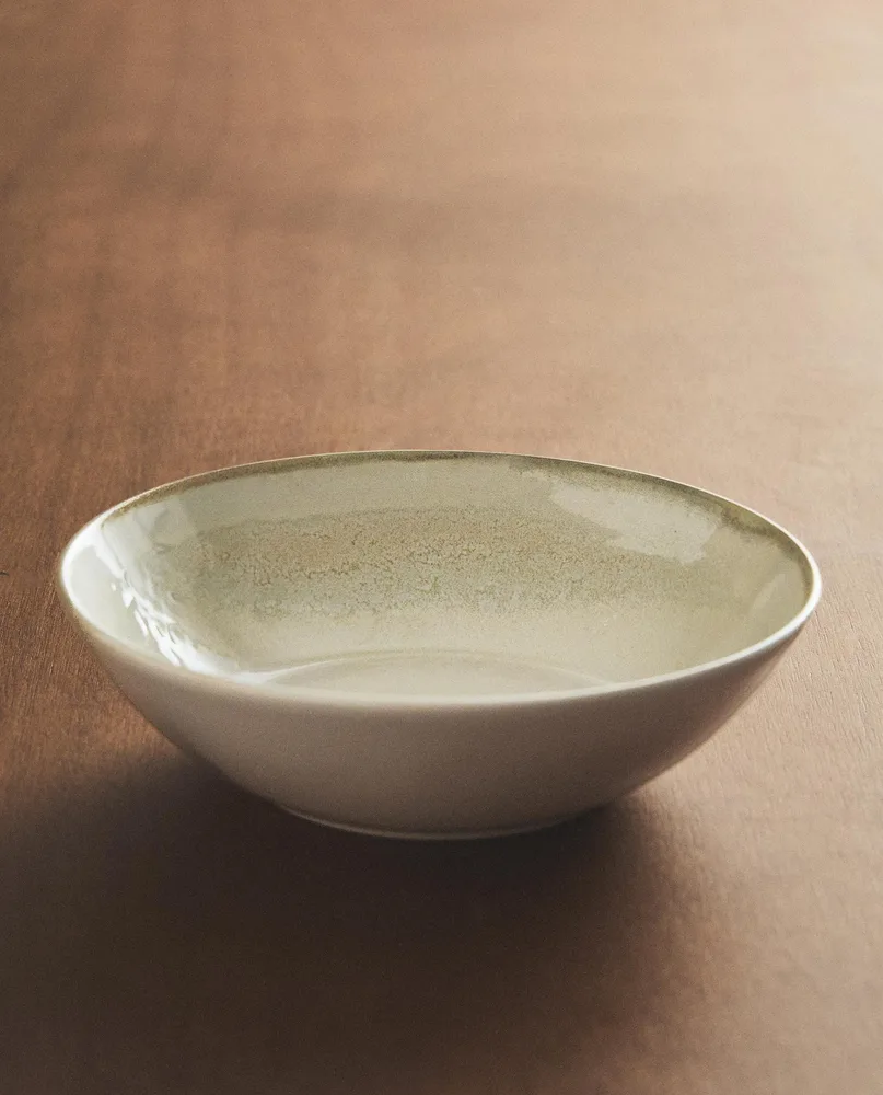 Zara Home миска из каменной керамики, цвет бежевый, 14 см