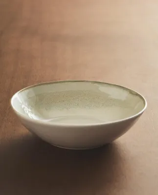 Zara Home миска из каменной керамики, цвет бежевый, 14 см