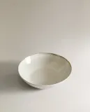 Zara Home миска из каменной керамики, цвет бежевый, 14 см — фото 2