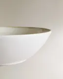 Zara Home миска из каменной керамики, цвет бежевый, 14 см — фото 3