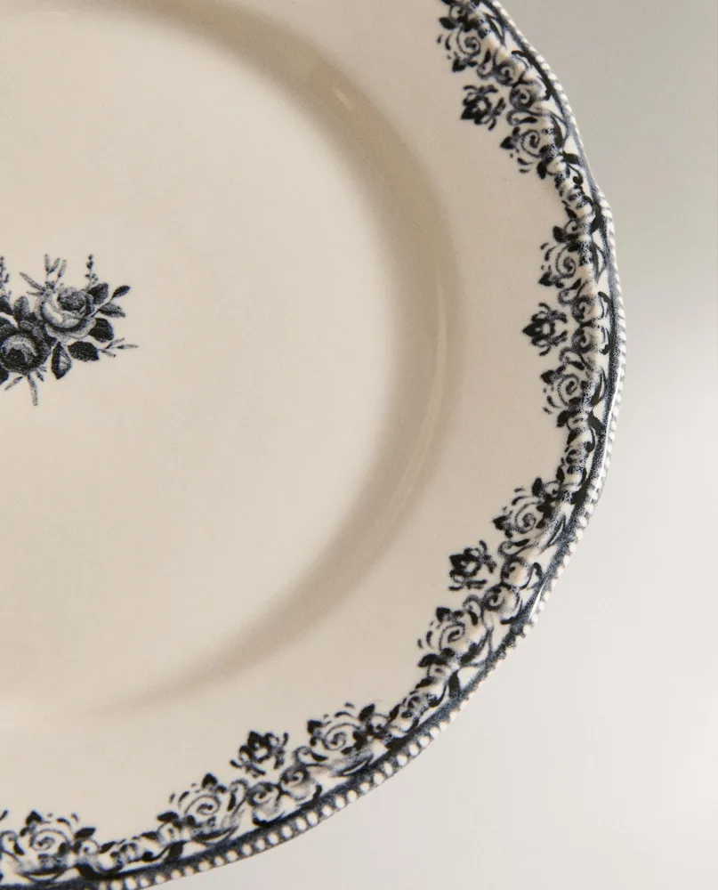 Zara Home тарелка десертная из фаянса, цвет синий, 21.5 см · 8267/202