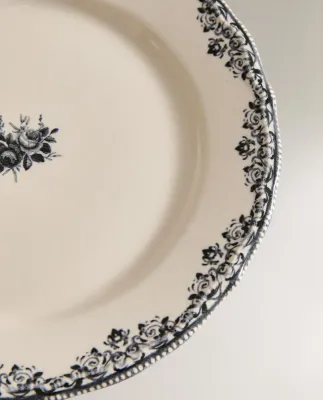 Zara Home тарелка десертная из фаянса, цвет синий, 21.5 см · 8267/202