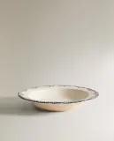 Zara Home тарелка глубокая из фаянса, цвет синий, 23 см · 8267/201 — фото 2