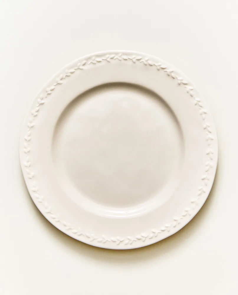 Zara Home тарелка десертная из фаянса, цвет кремовый, 23.2 см