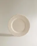 Zara Home тарелка десертная из фаянса, цвет кремовый, 23.2 см — фото 2