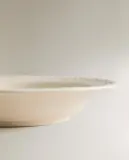 Zara Home тарелка глубокая из фаянса, цвет кремовый, 23.8 см — фото 3