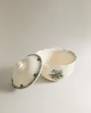 Zara Home сахарница из фаянса, цвет тёмно-зелёный, 10.5 см — фото 3