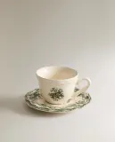 Zara Home чайная пара из фаянса, цвет тёмно-зелёный, 7.5 см — фото 2