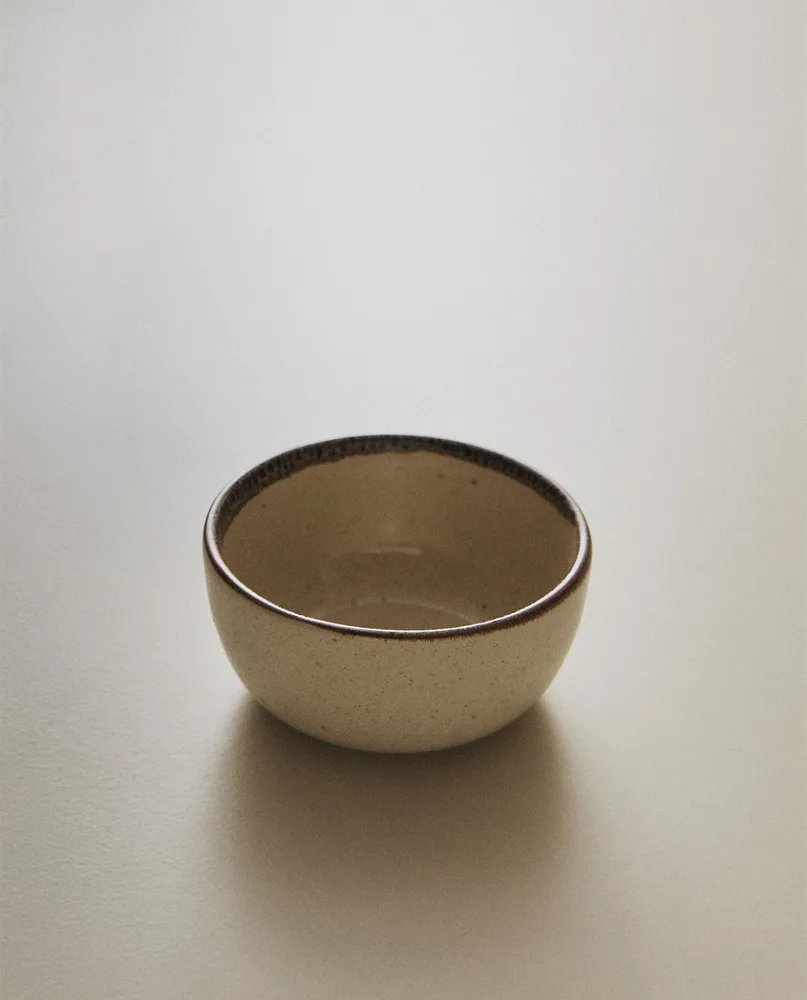 Zara Home миска из каменной керамики, цвет бежевый, 8.8 см