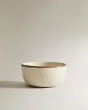 Zara Home миска из каменной керамики, цвет бежевый, 8.8 см — фото 4
