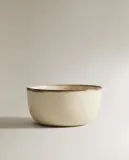 Zara Home миска из каменной керамики, цвет бежевый, 14.5 см — фото 2