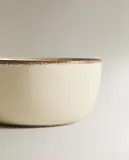 Zara Home миска из каменной керамики, цвет бежевый, 14.5 см — фото 3