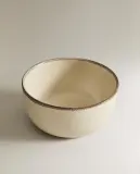 Zara Home миска из каменной керамики, цвет бежевый, 14.5 см — фото 8