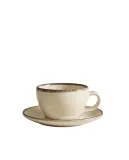 Zara Home чайная пара из каменной керамики, цвет бежевый, 12.5 см — фото 4