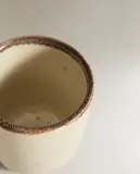 Zara Home чашка из каменной керамики, цвет бежевый, 6.6 см — фото 7