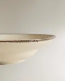 Zara Home тарелка из каменной керамики, цвет бежевый, 25.5 см — фото 6