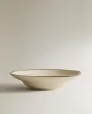 Zara Home тарелка из каменной керамики, цвет бежевый, 25.5 см — фото 7