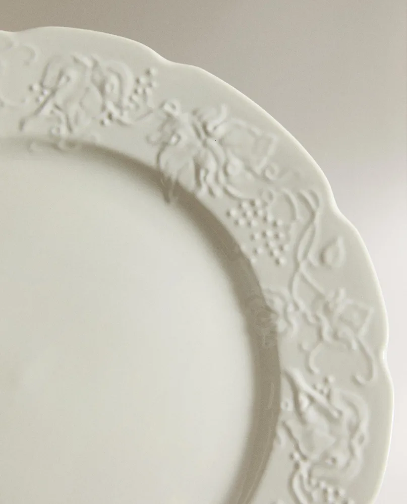 Zara Home набор столовой посуды из фарфора, цвет кремовый, 26.6 см