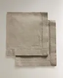 Zara Home столовая салфетка из хлопка, ажурная отделка, 45 45 см (комплект 2 шт.) — фото 5