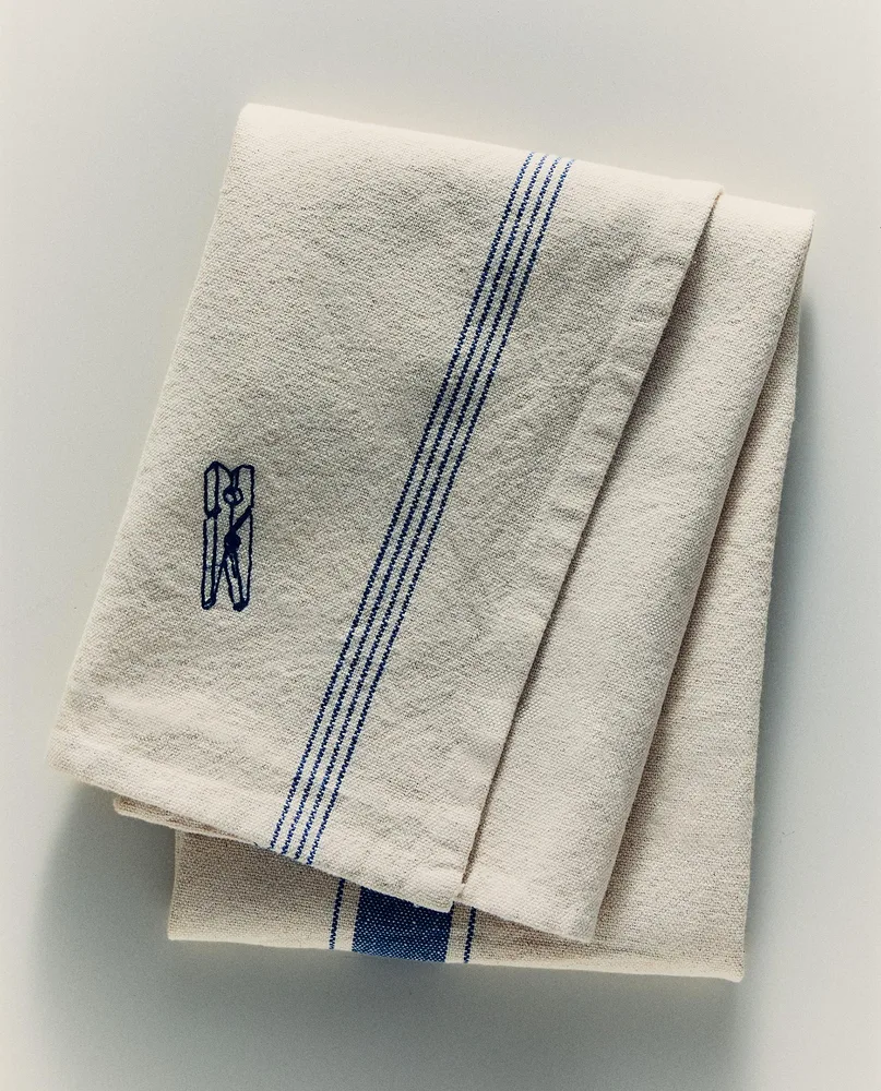 Zara Home кухонное полотенце из хлопка, вышивка, 70 50 см · 7251/026
