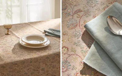 Zara Home скатерть из смесовой ткани, цветочный мотив, 250 150 см