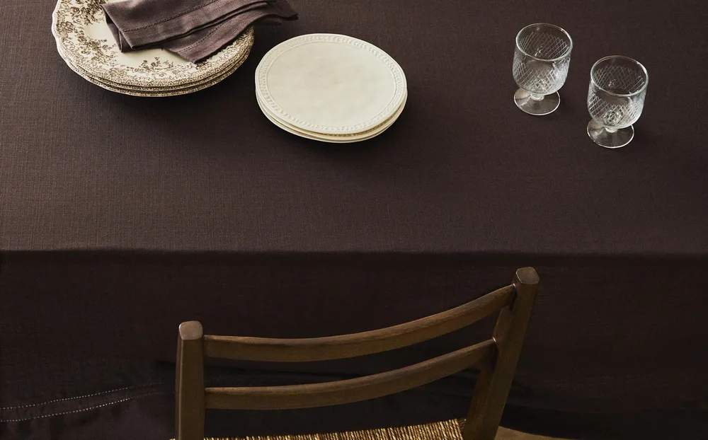 Zara Home скатерть из хлопка, ажурная отделка, 250 170 см