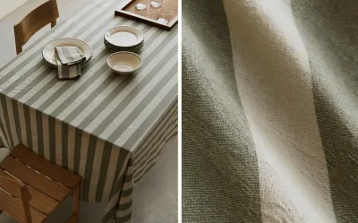 Zara Home скатерть из хлопка, узор в полоску, 150 150 см · 2277/021