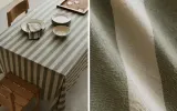 Zara Home скатерть из хлопка, узор в полоску, 150 150 см · 2277/021 — фото 1