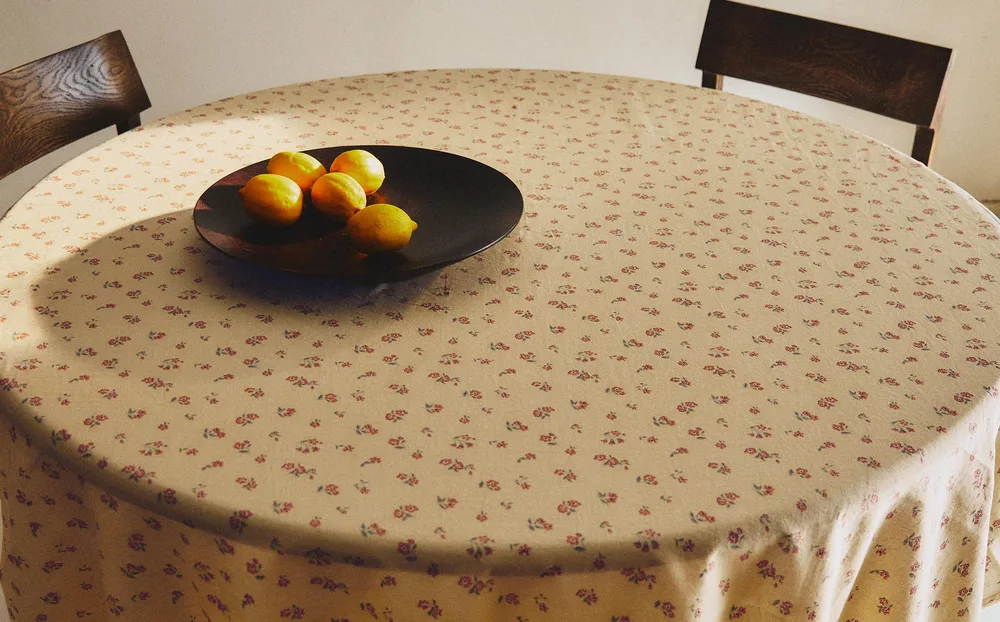 Zara Home скатерть из хлопка, цветочный мотив, 160 120 см · 4278/021