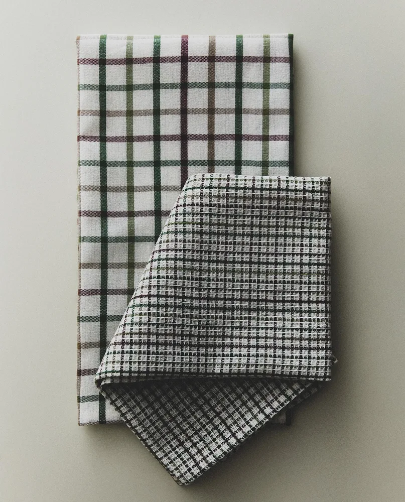 Zara Home кухонное полотенце из хлопка, узор в полоску, 70 50 см (комплект 2 шт.) · 7292/026