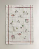 Zara Home кухонное полотенце из хлопка, цветочный мотив, 60 40 см (комплект 2 шт.) · 7290/026 — фото 3
