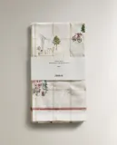 Zara Home кухонное полотенце из хлопка, цветочный мотив, 60 40 см (комплект 2 шт.) · 7290/026 — фото 6