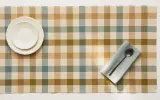 Zara Home дорожка на стол из хлопка, клетка, 160 50 см — фото 1