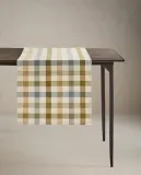 Zara Home дорожка на стол из хлопка, клетка, 160 50 см — фото 6
