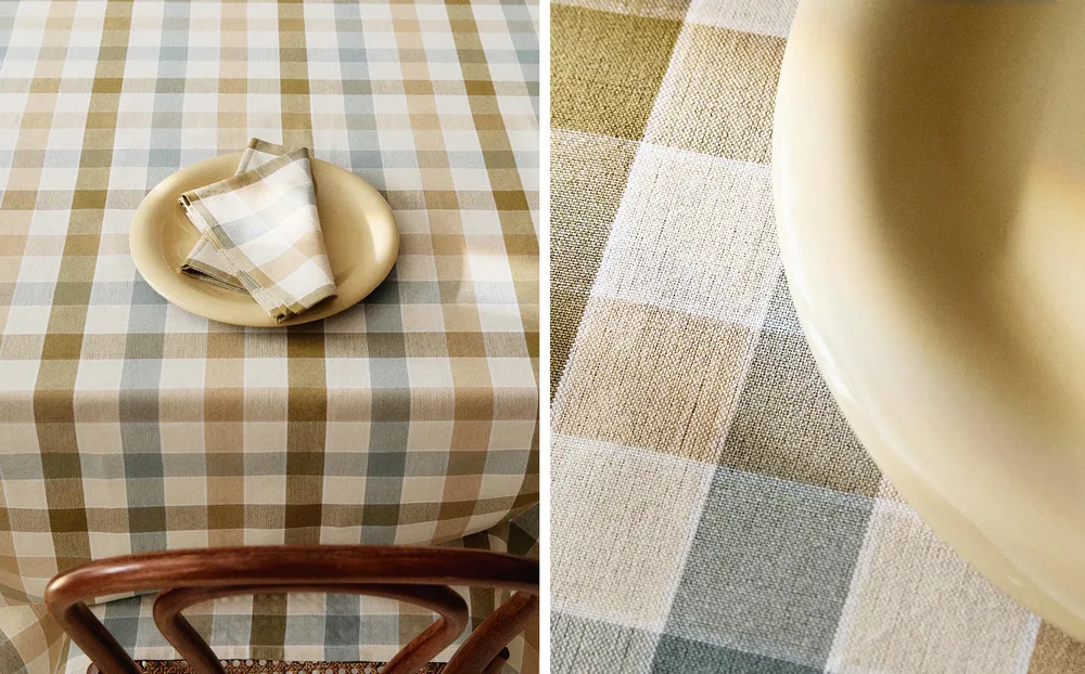 Zara Home скатерть из хлопка, клетка, 150 150 см · 3232/021